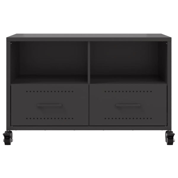 Schwarzer TV-Schrank Ianco 68x39x43,5cm (kaltgewalzter Stahl)