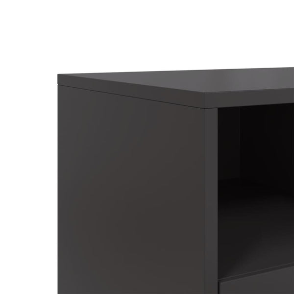 Schwarzer TV-Schrank Ianco 68x39x43,5cm (kaltgewalzter Stahl)