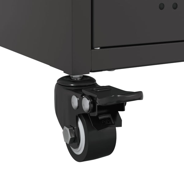 Schwarzer TV-Schrank Ianco 68x39x43,5cm (kaltgewalzter Stahl)