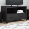 Schwarzer TV-Schrank Ianco 68x39x43,5cm (kaltgewalzter Stahl)