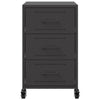 Nachttisch Borsos Schwarz 36x39x59cm (Stahl)