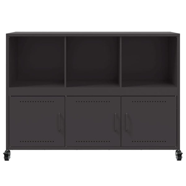 Schwarzes Sideboard Renatti 100,5x39x72cm (kaltgewalzter Stahl)