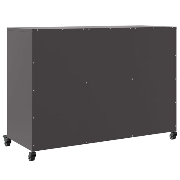 Schwarzes Sideboard Renatti 100,5x39x72cm (kaltgewalzter Stahl)