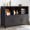 Schwarzes Sideboard Renatti 100,5x39x72cm (kaltgewalzter Stahl)