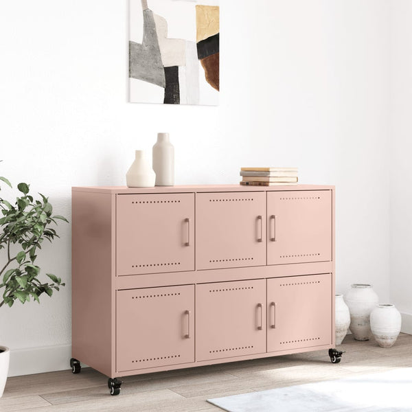 Sideboard Chirbea 100,5x39x72cm (Stahl), Pink