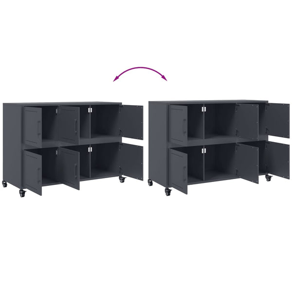 Anthrazit Sideboard Chirbea 100,5x39x72cm (Stahl)