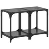 Schwarze Couchtische Meaghan 30x30x40cm (2er-Set, Glasplatte, Stahl)
