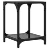 Schwarze Couchtische Meaghan 30x30x40cm (2er-Set, Glasplatte, Stahl)