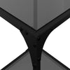 Schwarze Couchtische Meaghan 30x30x40cm (2er-Set, Glasplatte, Stahl)