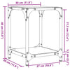 Schwarze Couchtische Meaghan 30x30x40cm (2er-Set, Glasplatte, Stahl)
