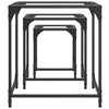 Transparente Serien-Couchtische Zetta Glasplatte Stahl (3 Stk.)