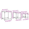 Transparente Serien-Couchtische Zetta Glasplatte Stahl (3 Stk.)
