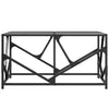 Schwarzer Couchtisch Madisyn 78,5x40x41cm (Glasplatte Stahl)