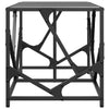 Schwarzer Couchtisch Madisyn 78,5x40x41cm (Glasplatte Stahl)