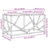 Schwarzer Couchtisch Madisyn 78,5x40x41cm (Glasplatte Stahl)