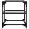 Transparenter Couchtisch Teofin 40x40x45cm (Glasplatte Stahl)