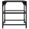 Transparenter Couchtisch Teofin 40x40x45cm (Glasplatte Stahl)