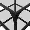 Transparenter Couchtisch Teofin 40x40x45cm (Glasplatte Stahl)