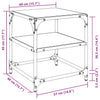 Transparenter Couchtisch Teofin 40x40x45cm (Glasplatte Stahl)