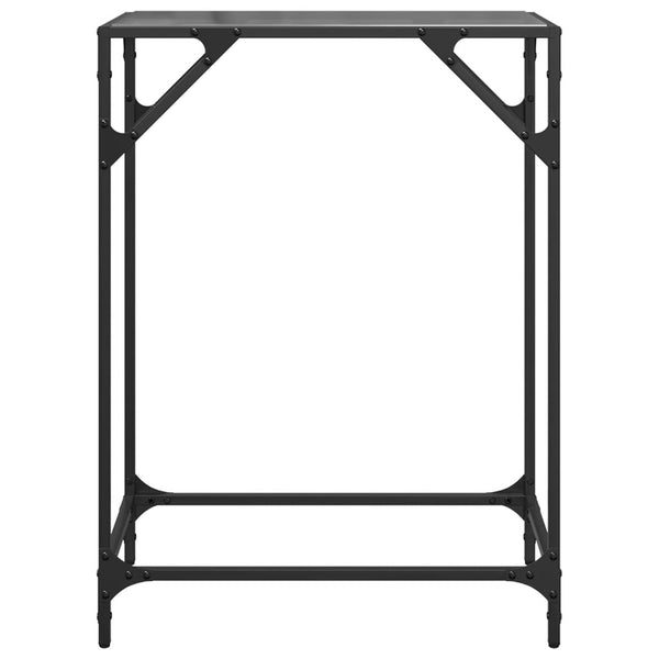Schwarzer Konsolentisch Constantion 60x35x81cm (Glasplatte, Stahl)