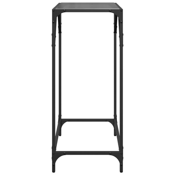 Schwarzer Konsolentisch Constantion 60x35x81cm (Glasplatte, Stahl)