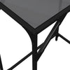 Schwarzer Konsolentisch Constantion 60x35x81cm (Glasplatte, Stahl)
