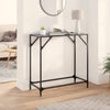 Schwarzer Konsolentisch Constantion 80x35x81cm (Glasplatte Stahl)