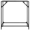 Schwarzer Konsolentisch Constantion 80x35x81cm (Glasplatte Stahl)