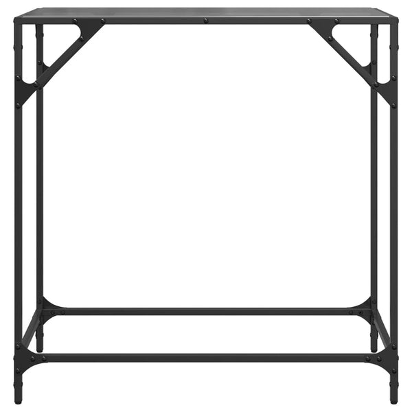 Schwarzer Konsolentisch Constantion 80x35x81cm (Glasplatte Stahl)