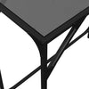 Schwarzer Konsolentisch Constantion 80x35x81cm (Glasplatte Stahl)
