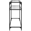 Transparenter Konsolentisch Safi 98x35x81cm (Glasplatte Stahl)