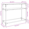 Transparenter Konsolentisch Safi 98x35x81cm (Glasplatte Stahl)