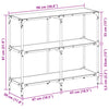 Transparenter Konsolentisch Szetsi 98x30x81cm (Glasplatte, Stahl)