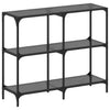 Schwarzer Konsolentisch Szetsi 98x30x81cm (Glasplatte Stahl)