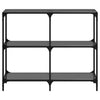 Schwarzer Konsolentisch Szetsi 98x30x81cm (Glasplatte Stahl)