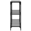 Schwarzer Konsolentisch Szetsi 98x30x81cm (Glasplatte Stahl)