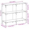 Schwarzer Konsolentisch Szetsi 98x30x81cm (Glasplatte Stahl)