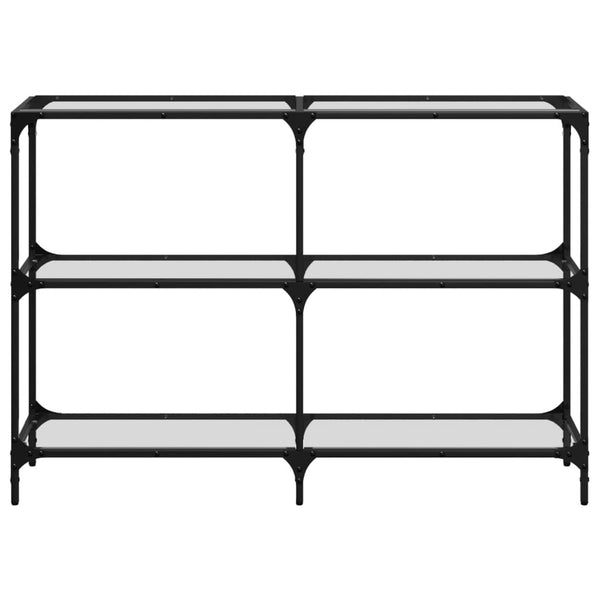 Transparenter Konsolentisch Szetsi 118,5x30x81cm (Glasplatte Stahl)