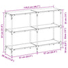 Transparenter Konsolentisch Szetsi 118,5x30x81cm (Glasplatte Stahl)