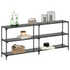 Schwarzer Konsolentisch Szetsi 194,5x30x81cm (Glasplatte Stahl)