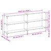 Schwarzer Konsolentisch Szetsi 194,5x30x81cm (Glasplatte Stahl)