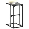 Beistelltisch Nellu 40x30x61,5cm, schwarz (Glasplatte, Stahl)