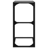 Beistelltisch Nellu 40x30x61,5cm, schwarz (Glasplatte, Stahl)