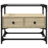 Sonoma-Eiche TV-Lowboard, Glasplatte Scordili 60x35x51cm (Holz)
