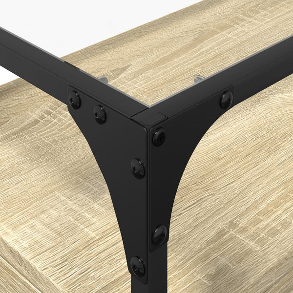 Sonoma-Eiche TV-Lowboard, Glasplatte Scordili 60x35x51cm (Holz)