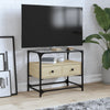 Sonoma-Eiche TV-Lowboard, Glasplatte Scordili 60x35x51cm (Holz)