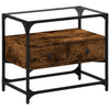 Raucheiche TV-Sideboard mit Glasplatte Scordili 60x35x51cm (Holz)