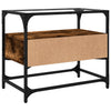Raucheiche TV-Sideboard mit Glasplatte Scordili 60x35x51cm (Holz)