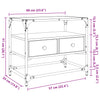 Raucheiche TV-Sideboard mit Glasplatte Scordili 60x35x51cm (Holz)