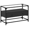 Schwarzer TV-Schrank mit Glasplatte Scordili 80x35x51cm (Holz)
